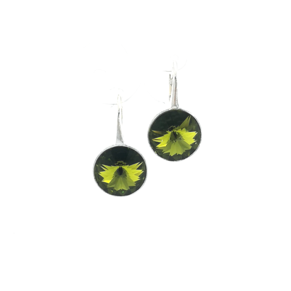 Sidabriniai auskarai su Swarovski kristalais - Image 2