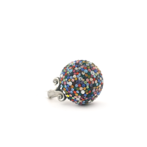 Sidabrinis žiedas su Swarovski kristalais