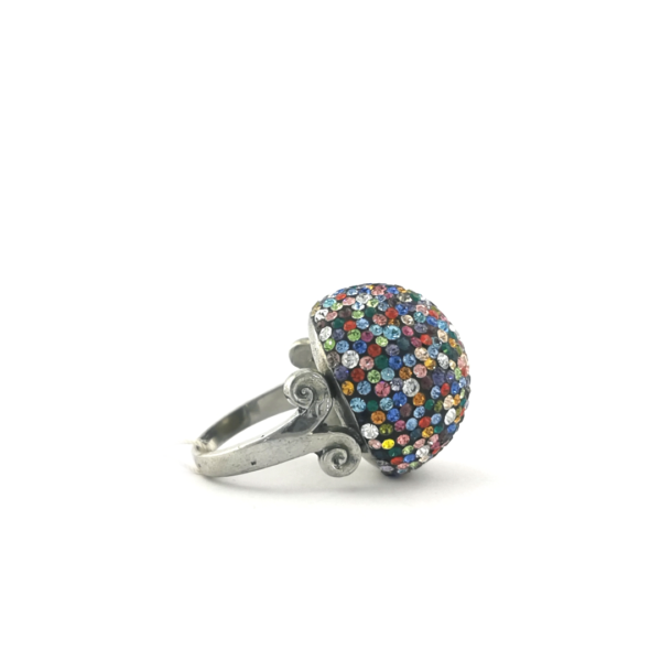 Sidabrinis žiedas su Swarovski kristalais - Image 3
