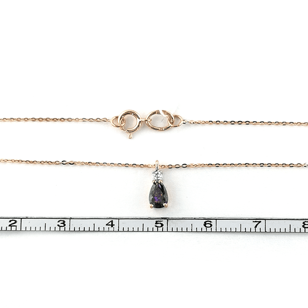 Auksinė grandinėlė su mistiniu topazu 4 Auksinė grandinėlė su mistiniu topazu - Image 4