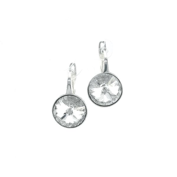 Sidabriniai auskarai su Swarovski kristalais