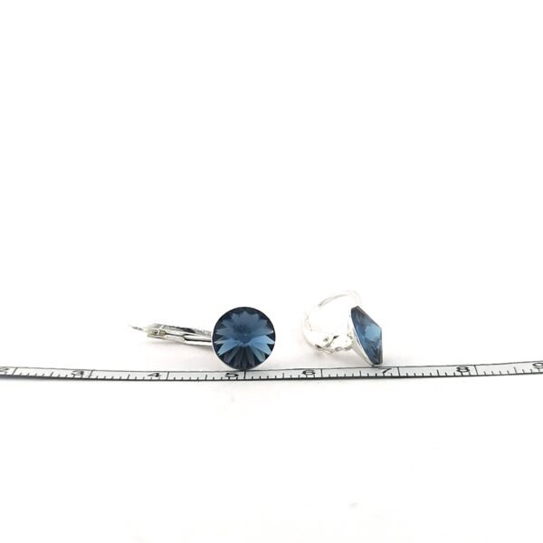 Sidabriniai auskarai su Swarovski kristalu - Image 4
