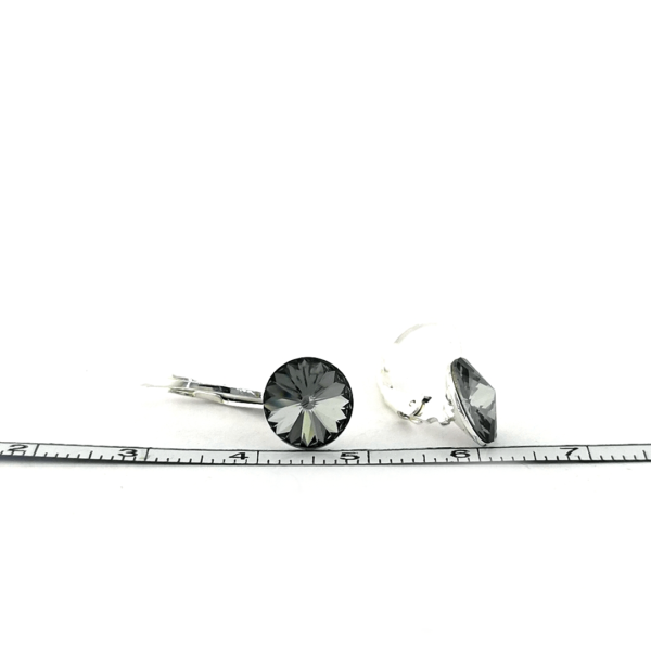 Sidabriniai auskarai su Swarovski kristalu - Image 4