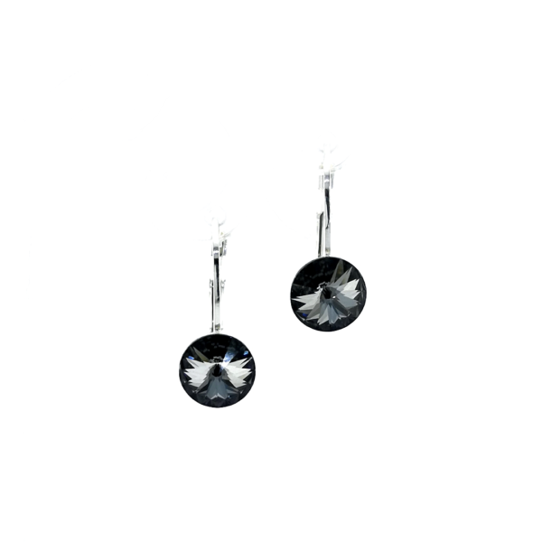Sidabriniai auskarai su Swarovski kristalu - Image 2