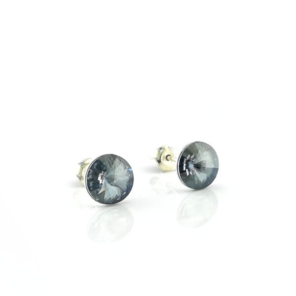 Sidabriniai auskarai su Swarovski kristalu - Image 2