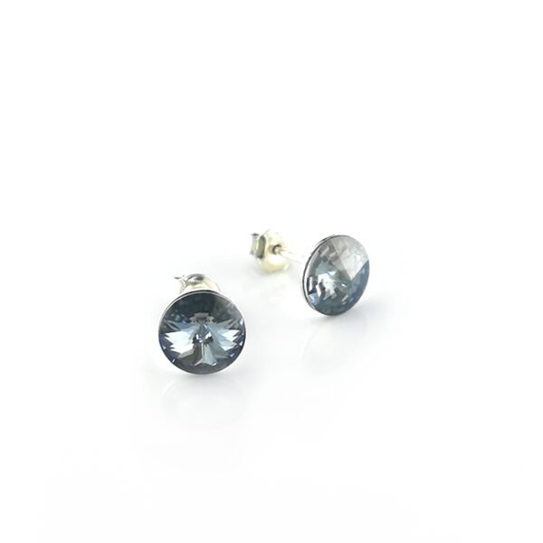 Sidabriniai auskarai su Swarovski kristalu - Image 3