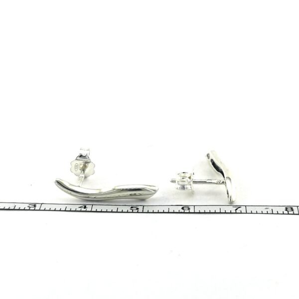 Minimalistiniai sidabriniai auskarai - Image 4