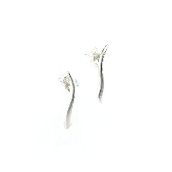 Minimalistiniai sidabriniai auskarai - Image 2