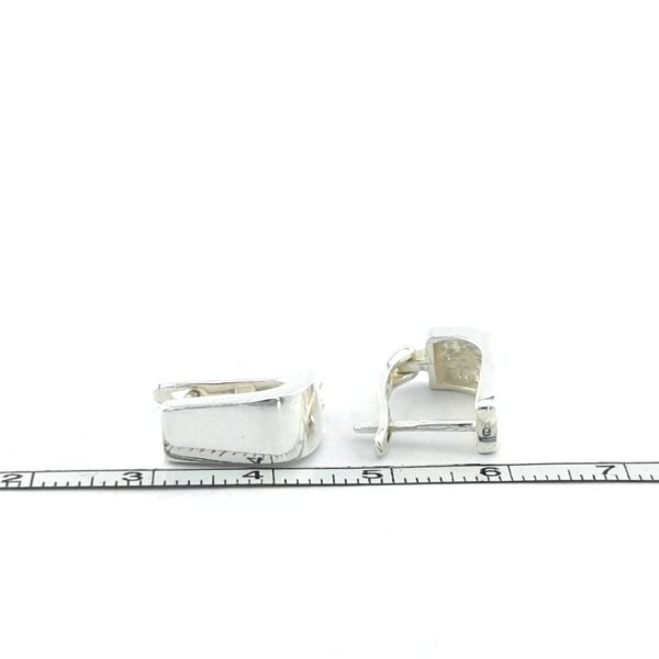 Minimalistiniai sidabriniai auskarai - Image 4