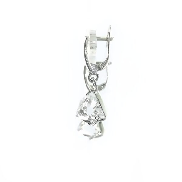 Sidabriniai auskarai su Swarovski kristalais - Image 3