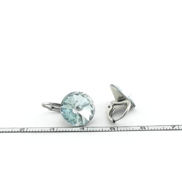 Sidabriniai auskarai su Swarovski kristalais - Image 4