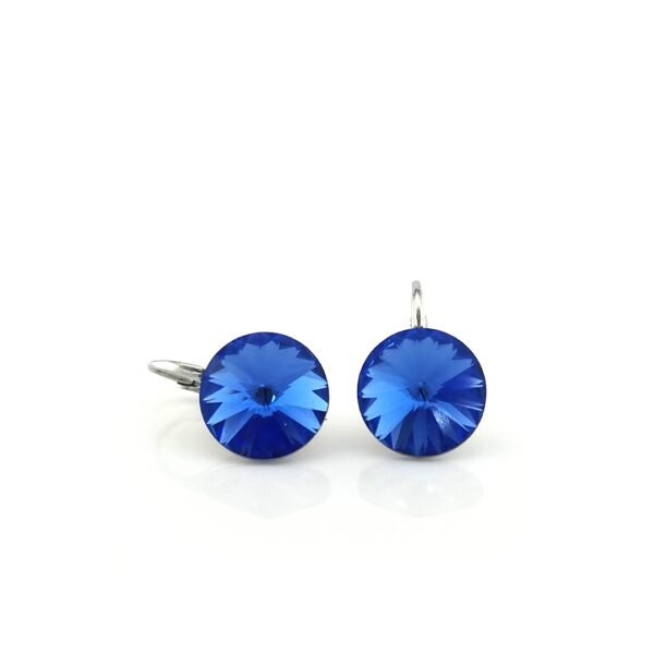 Sidabriniai auskarai su Swarovski kristalais - Image 2