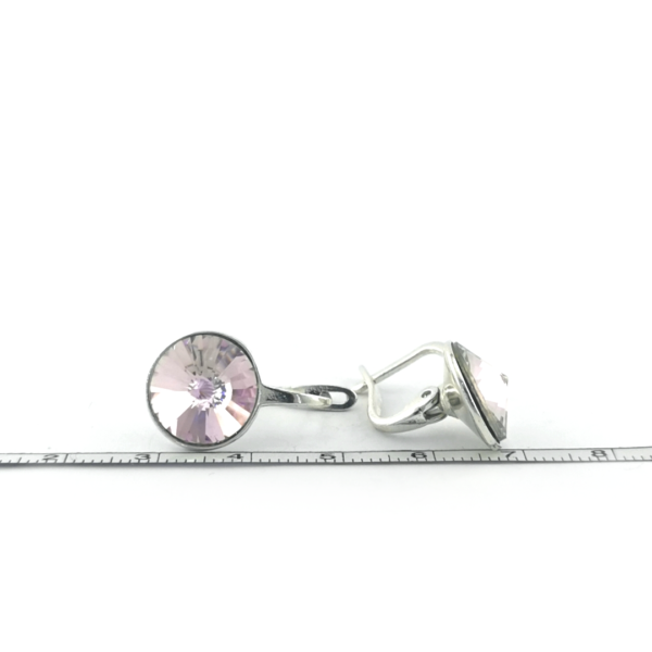 Sidabriniai auskarai su Swarovski kristalais - Image 4