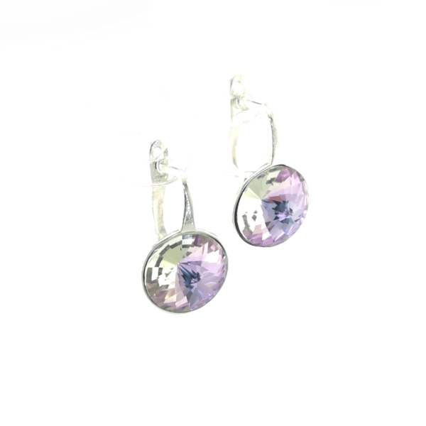 Sidabriniai auskarai su Swarovski kristalais