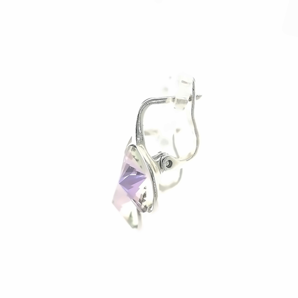 Sidabriniai auskarai su Swarovski kristalais - Image 3