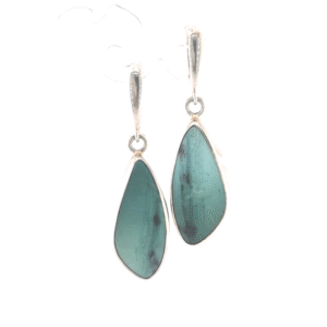 Sidabriniai auskarai su chrizokola