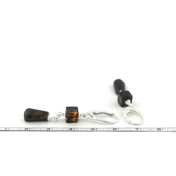 Sidabriniai auskarai su gintaru - Image 4