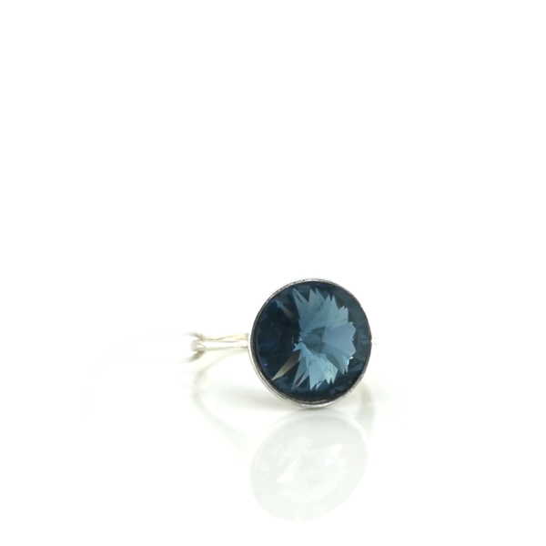 Sidabrinis žiedas su Swarovski kristalu - Image 3