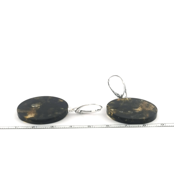 Sidabriniai auskarai su gintaru - Image 4
