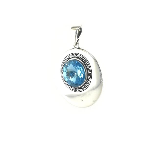 Sidabrinis pakabukas su Swarovski kristalu - Image 2