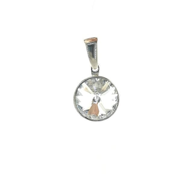 Sidabrinis pakabukas su Swarovski kristalu