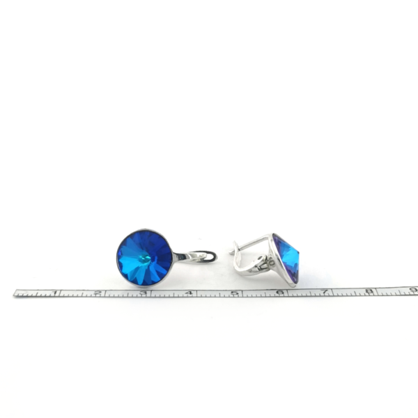 Sidabriniai auskarai su Swarovski kristalais - Image 4