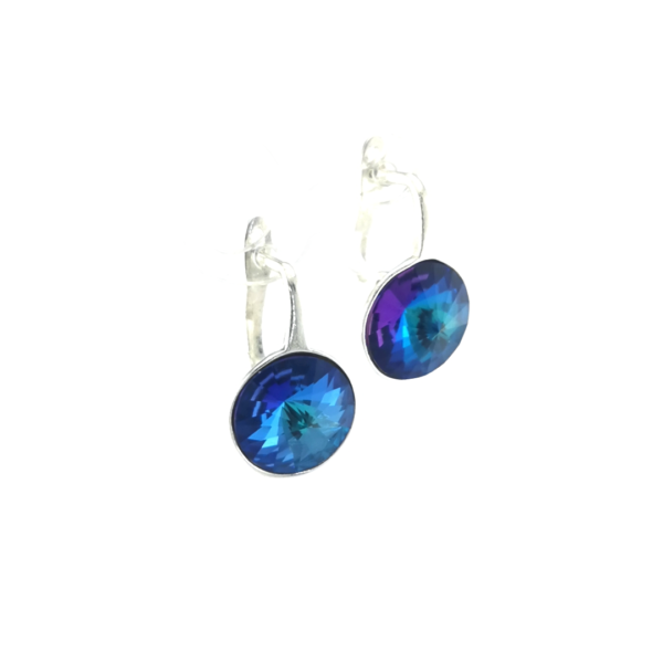 Sidabriniai auskarai su Swarovski kristalais