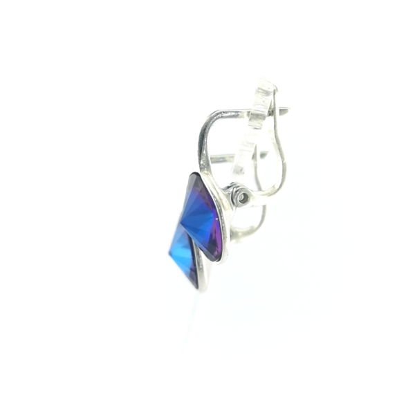 Sidabriniai auskarai su Swarovski kristalais - Image 3