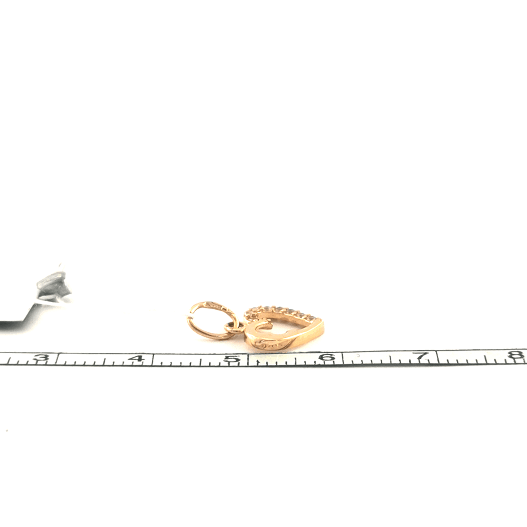 Auksinis pakabukas širdelė 4 Auksinis pakabukas širdelė - Image 4