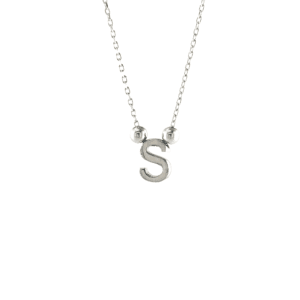 Sidabrinė grandinėlė su raide S