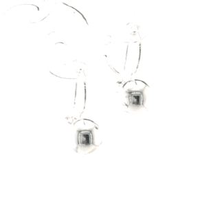 Sidabriniai auskarai burbuliukai