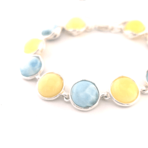 Sidabrinė apyrankė su larimaru