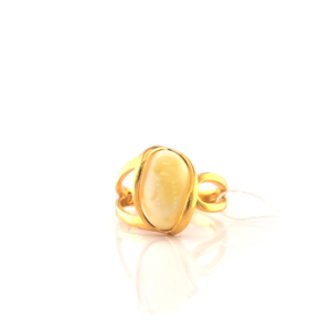 Sidabrinis žiedas su gintaru