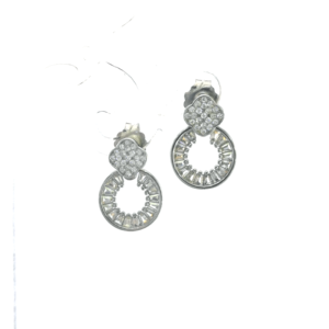 Sidabriniai auskarai su cirkoniu