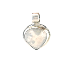 Sidabrinis pakabukas su mėnulio akmeniu