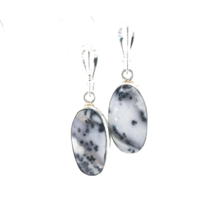 Sidabriniai auskarai su agatu